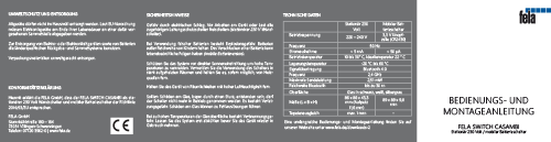 Kurzversion Bedienungs- und Montageanleitung SWITCH CASAMBI
