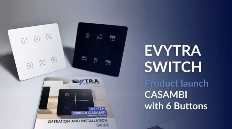 EVYTRA sets new standards in lighting control:
EVYTRA SWITCH - CASAMBI flush mount:&nbsp;Product launch, march&nbsp;2025